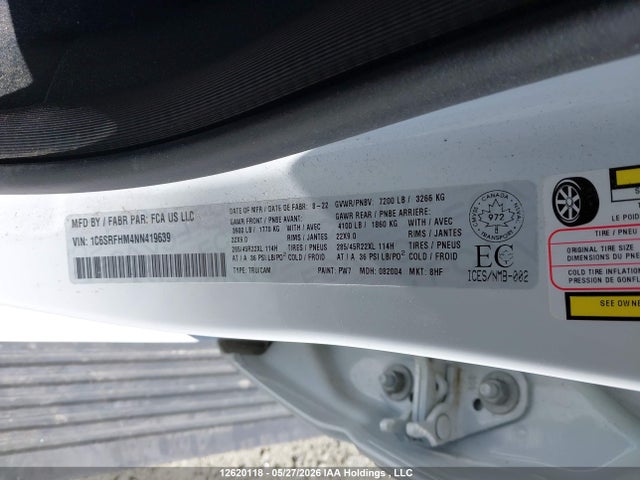 RAM 1500 Limited 2022 1C6SRFHM4NN419639 Image 17