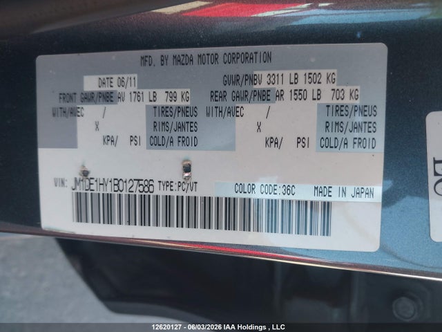Продажа на аукционе авто 2011 Mazda Mazda2 Gs/gx, vin: JM1DE1HY1B0127586, номер лота: 12620127