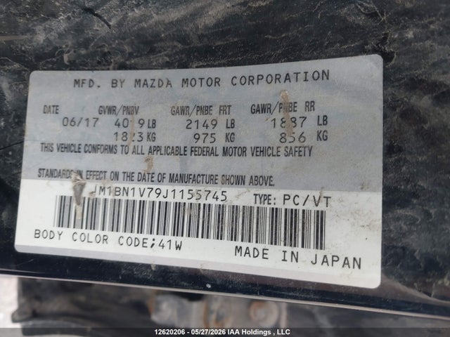 JM1BN1V79J1155745 Mazda Mazda3 50th Anniversary Edition/gs/se