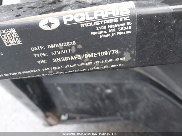 12620218 :رقم المزاد ، 3NSMAE579ME109778 vin ، 2021 Polaris Ranger 570 Premium مزاد بيع