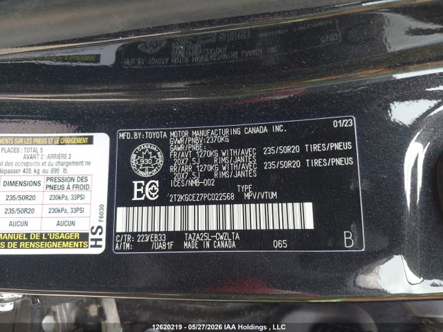 2T2KGCEZ7PC022568 Lexus NX 350