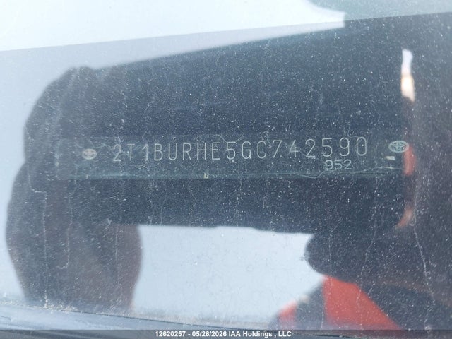Продаж на аукціоні авто 2016 Toyota Corolla L/le/le Pls/prm/s/s Pls, vin: 2T1BURHE5GC742590, номер лоту: 12620257