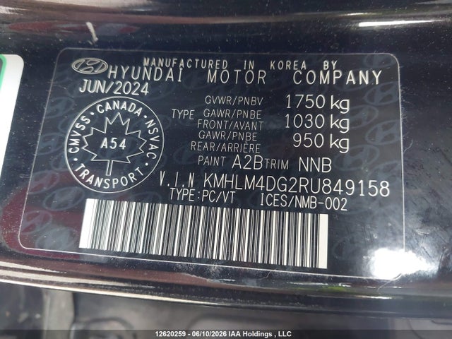 Hyundai Elantra Preferred W/tech Package 2024 KMHLM4DG2RU849158 Image 9