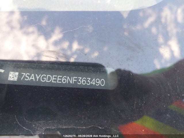 12620275 :رقم المزاد ، 7SAYGDEE6NF363490 vin ، 2022 Tesla Model Y Long Range مزاد بيع