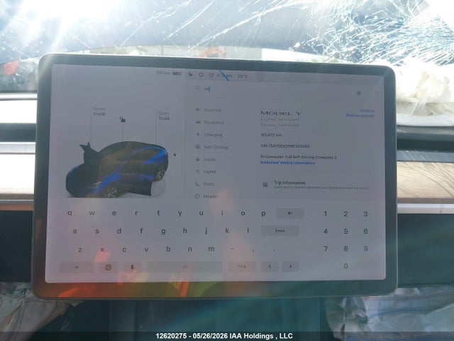12620275 :رقم المزاد ، 7SAYGDEE6NF363490 vin ، 2022 Tesla Model Y Long Range مزاد بيع