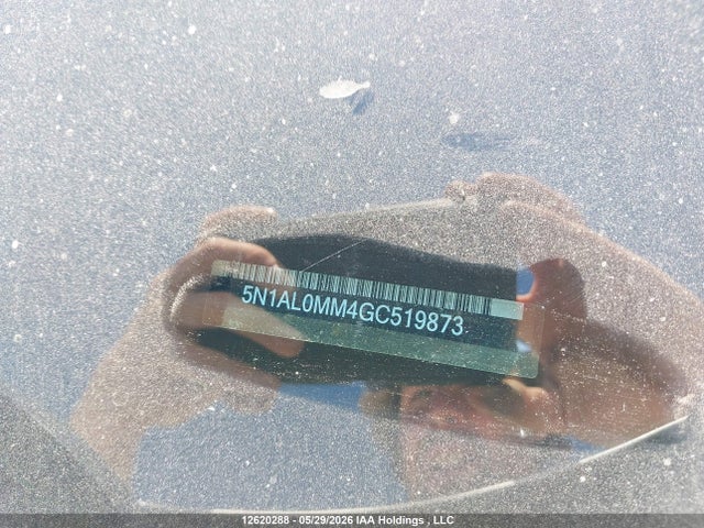 2016 Infiniti Qx60 მანქანა იყიდება აუქციონზე, vin: 5N1AL0MM4GC519873, აუქციონის ნომერი: 12620288