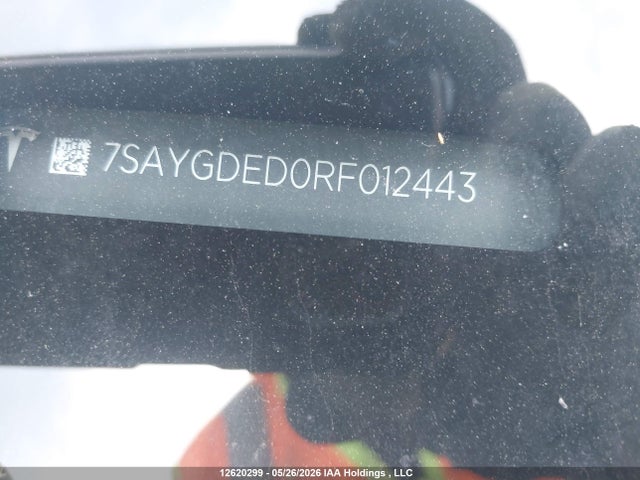 Продажа на аукционе авто 2024 Tesla Model Y Long Range/rwd, vin: 7SAYGDED0RF012443, номер лота: 12620299