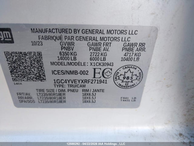 1GC4YVEYXRF271941 Chevrolet Silverado 3500hd High Country