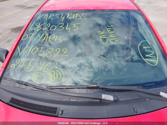 Auction sale of the 2007 Toyota Yaris, vin: JTDKT923575105822, lot number: 12620345