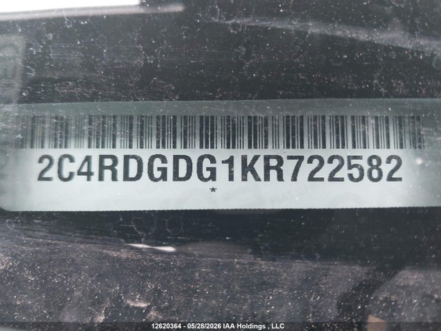 Продажа на аукционе авто 2019 Dodge Grand Caravan Crew, vin: 2C4RDGDG1KR722582, номер лота: 12620364