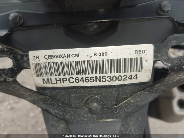 Продаж на аукціоні авто 2022 Honda Cb500 Xa, vin: MLHPC6465N5300244, номер лоту: 12620414