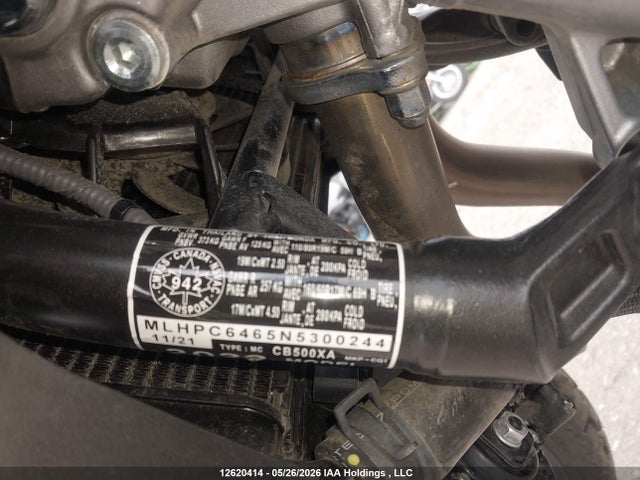 Продаж на аукціоні авто 2022 Honda Cb500 Xa, vin: MLHPC6465N5300244, номер лоту: 12620414