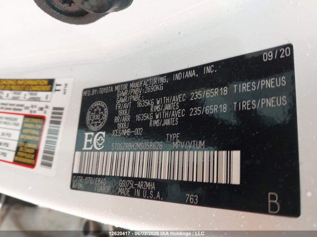 Toyota Highlander Xle 2021 5TDGZRBH2MS058626 Image 18