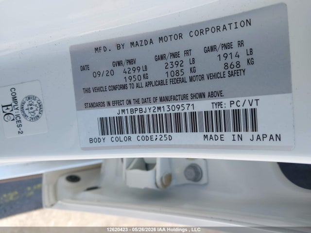 Mazda 3 2021 JM1BPBJY2M1309571 Image 9