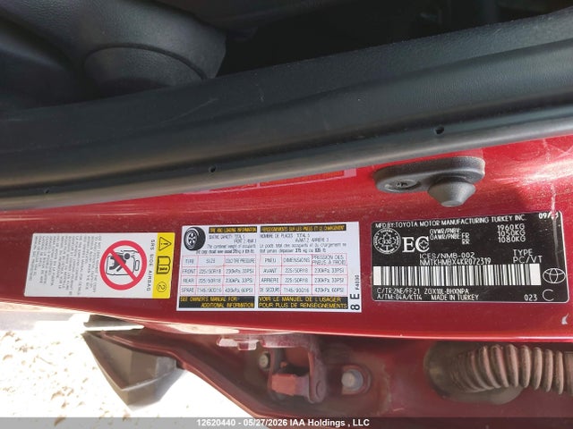 12620440 :رقم المزاد ، NMTKHMBX4KR072319 vin ، 2019 Toyota C-hr Xle مزاد بيع
