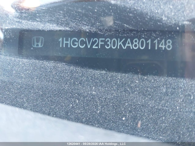 12620441 :رقم المزاد ، 1HGCV2F30KA801148 vin ، 2019 Honda Accord Sport 2.0t مزاد بيع