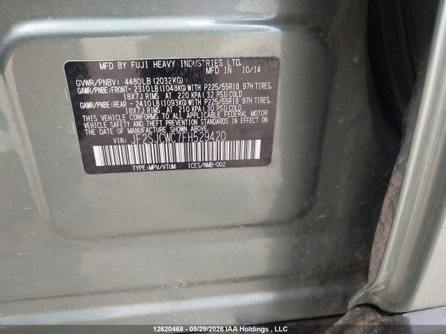 JF2SJCWC7FH529420 Subaru Forester 2.5i Limited Package