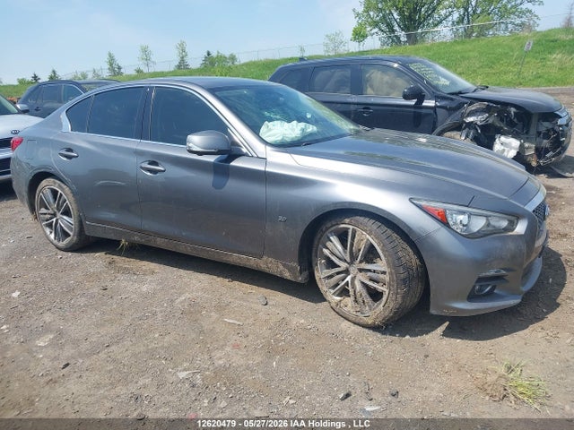 12620479 :رقم المزاد ، JN1BV7AR9FM406377 vin ، 2015 Infiniti Q50 Sport مزاد بيع