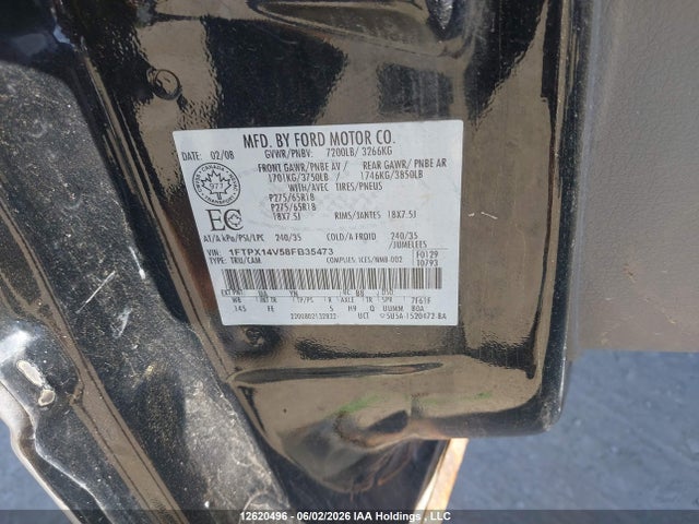 Продажа на аукционе авто 2008 Ford F150, vin: 1FTPX14V58FB35473, номер лота: 12620496
