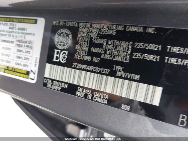 Aukcja sprzedaży 2023 Lexus Rx 350, vin: 2T2BAMCAXPC021337, numer aukcji: 12620528