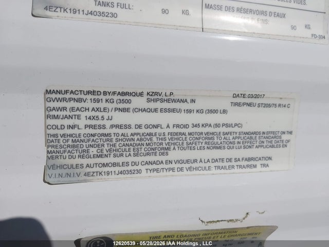 4EZTK1911J4035230 Kz Inc. Sportsman