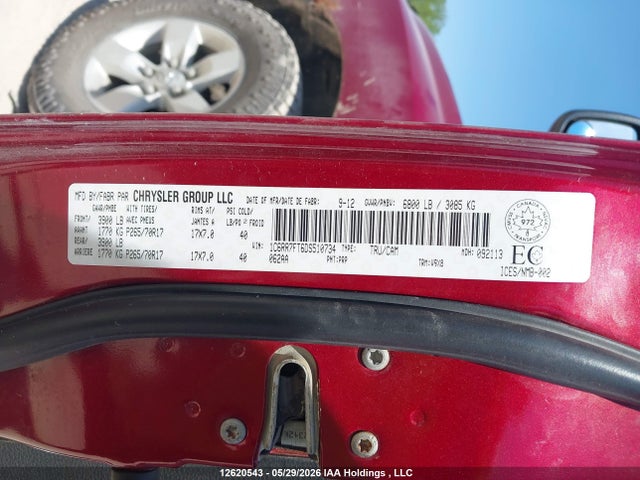 2013 Ram 1500 St მანქანა იყიდება აუქციონზე, vin: 1C6RR7FT6DS510734, აუქციონის ნომერი: 12620543