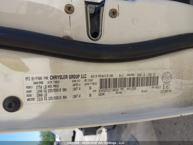12620558 :رقم المزاد ، 3C4PDDFG1CT160216 vin ، 2012 Dodge Journey R/t مزاد بيع