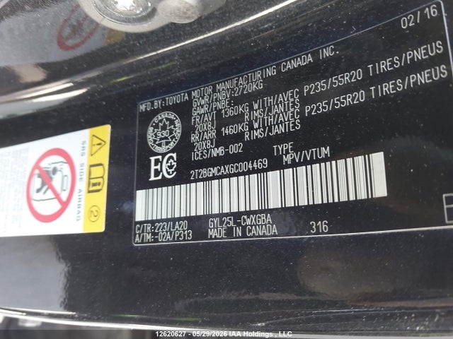 Aukcja sprzedaży 2016 Lexus Rx 450h/base/f Sport, vin: 2T2BGMCAXGC004469, numer aukcji: 12620627