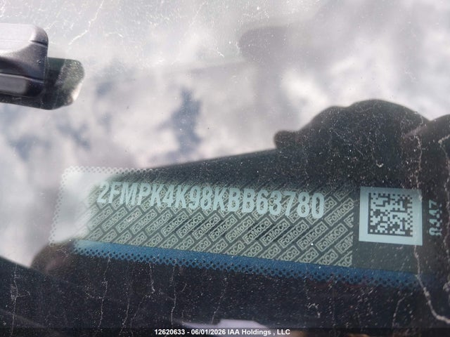 12620633 :رقم المزاد ، 2FMPK4K98KBB63780 vin ، 2019 Ford Edge Titanium مزاد بيع
