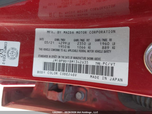 JM1BPBDY8M1342635 Mazda Mazda3 Gt W/turbo
