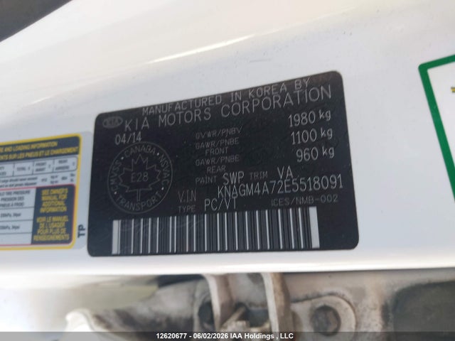 KIA Optima Lx 2014 KNAGM4A72E5518091 Image 19