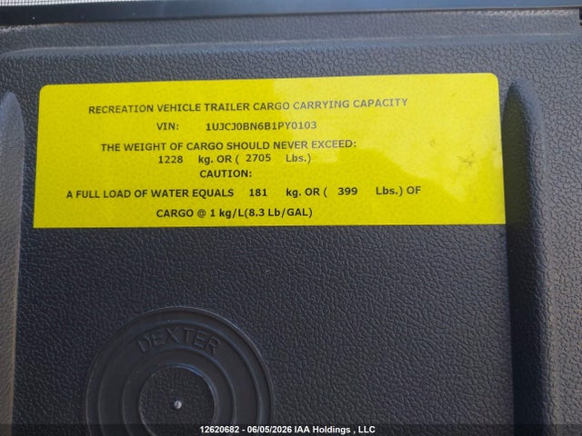 Продаж на аукціоні авто 2011 Jayco Jayco, vin: 1UJCJ0BN6B1PY0103, номер лоту: 12620682