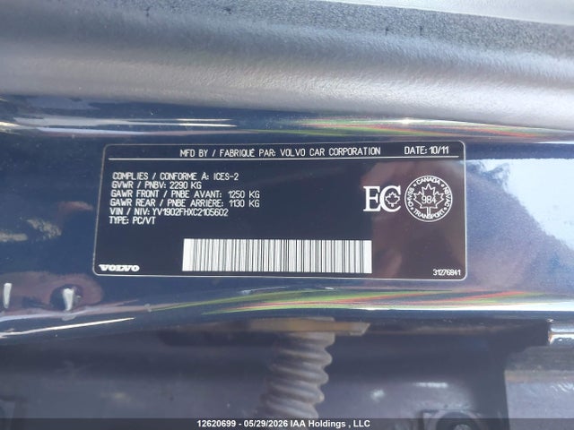 Продажа на аукционе авто 2012 Volvo S60 T6/t6 R-design, vin: YV1902FHXC2105602, номер лота: 12620699
