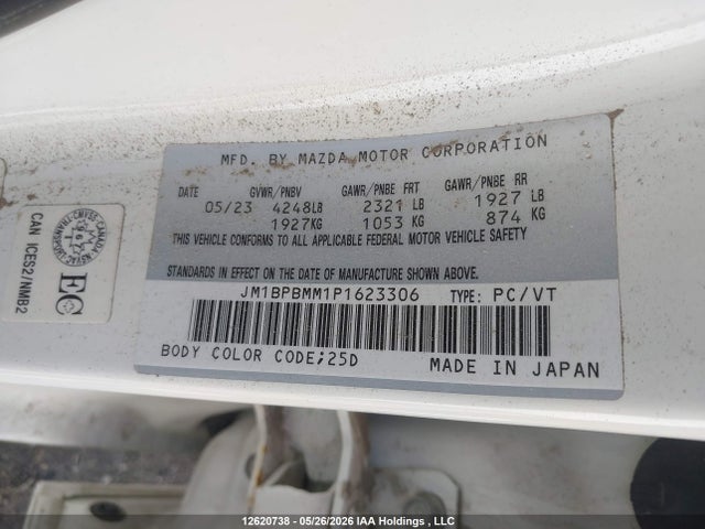 Aukcja sprzedaży 2023 Mazda 3 Premium, vin: JM1BPBMM1P1623306, numer aukcji: 12620738
