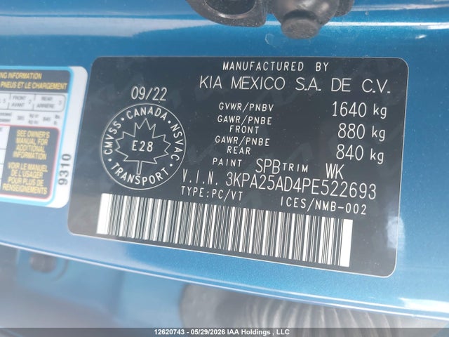 KIA Rio Lx Premium/lx+ 2023 3KPA25AD4PE522693 Image 18