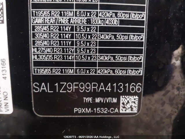 Aukcja sprzedaży 2024 Land Rover Range Rover Sport, vin: SAL1Z9F99RA413166, numer aukcji: 12620773