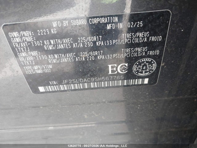 Subaru Forester Convenience 2025 JF2SLDAC9SH567765 Image 9