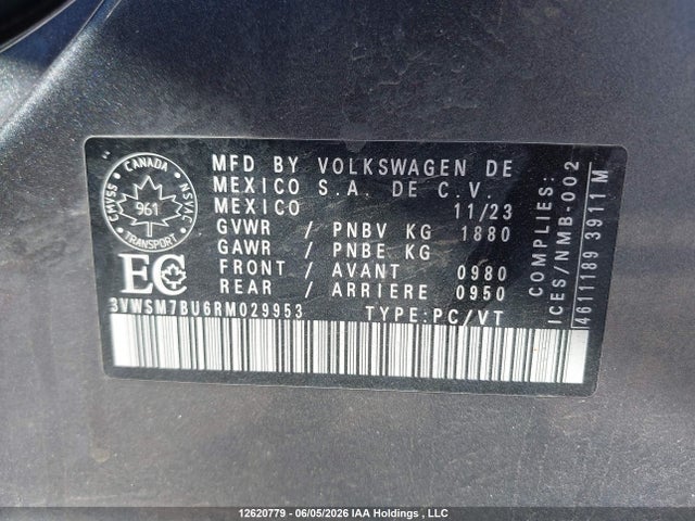 3VWSM7BU6RM029953 Volkswagen Jetta Comfortline