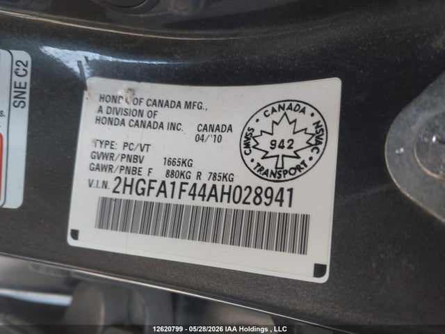 Продаж на аукціоні авто 2010 Honda Civic Dx-g, vin: 2HGFA1F44AH028941, номер лоту: 12620799