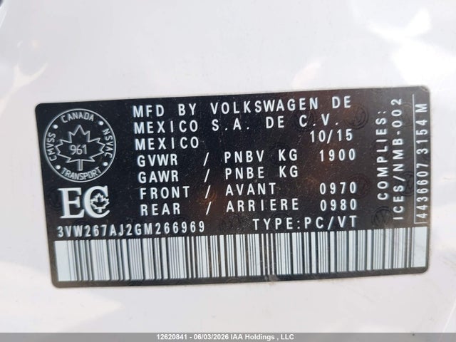 Volkswagen Jetta 2016 3VW267AJ2GM266969 Image 18