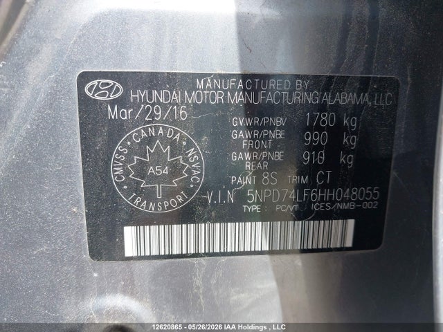 Aukcja sprzedaży 2017 Hyundai Elantra Se, vin: 5NPD74LF6HH048055, numer aukcji: 12620865