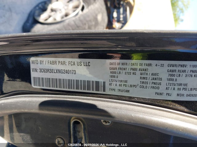 12620878 :رقم المزاد ، 3C63R3ELXNG240173 vin ، 2022 Ram 3500 Laramie مزاد بيع