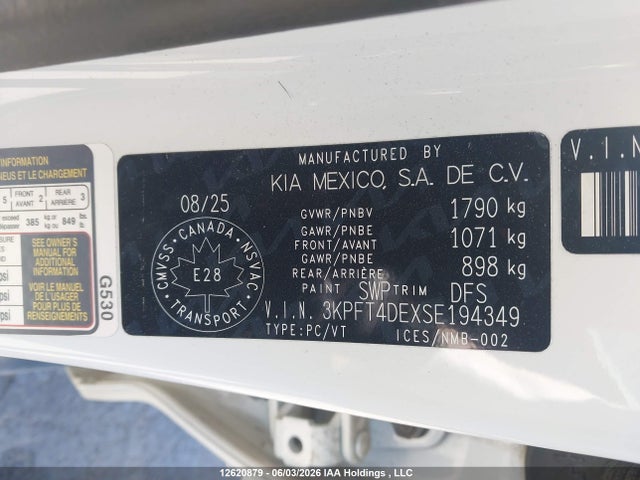 2025 Kia K4 Lx მანქანა იყიდება აუქციონზე, vin: 3KPFT4DEXSE194349, აუქციონის ნომერი: 12620879