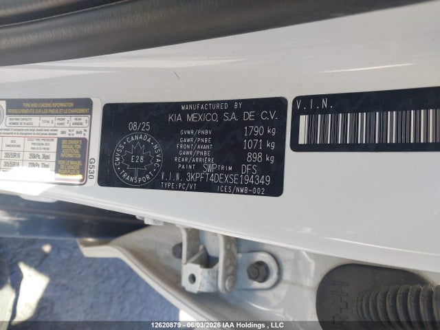 2025 Kia K4 Lx მანქანა იყიდება აუქციონზე, vin: 3KPFT4DEXSE194349, აუქციონის ნომერი: 12620879
