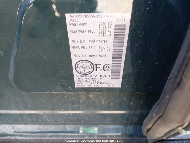 Nissan Pathfinder Sl 2024 5N1DR3CE5RC258280 Image 18