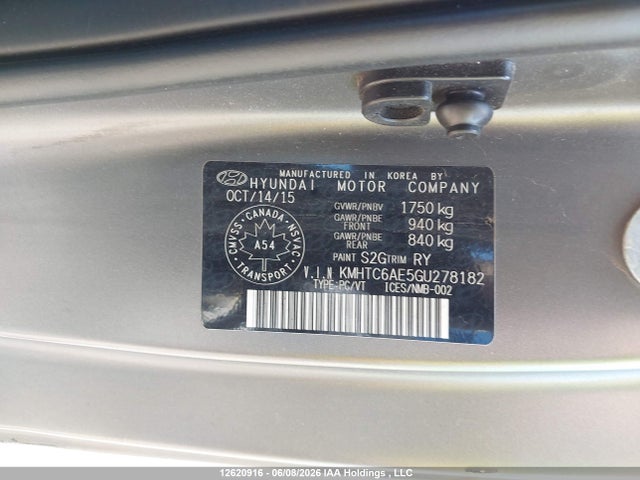 KMHTC6AE5GU278182 Hyundai Veloster Turbo