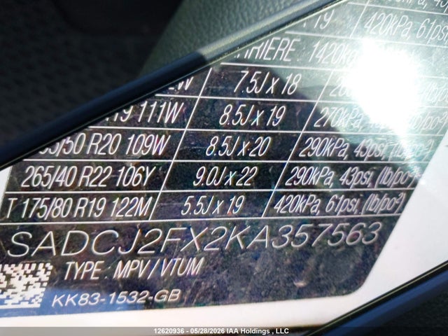 Jaguar F-pace 25t Premium 2019 SADCJ2FX2KA357563 Image 9