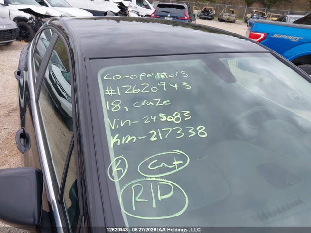 2018 Chevrolet Cruze Lt Auto მანქანა იყიდება აუქციონზე, vin: 1G1BE5SM2J7245083, აუქციონის ნომერი: 12620943