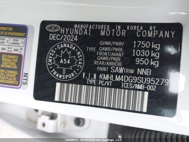 2025 Hyundai Elantra Essential მანქანა იყიდება აუქციონზე, vin: KMHLM4DG9SU952793, აუქციონის ნომერი: 12620973