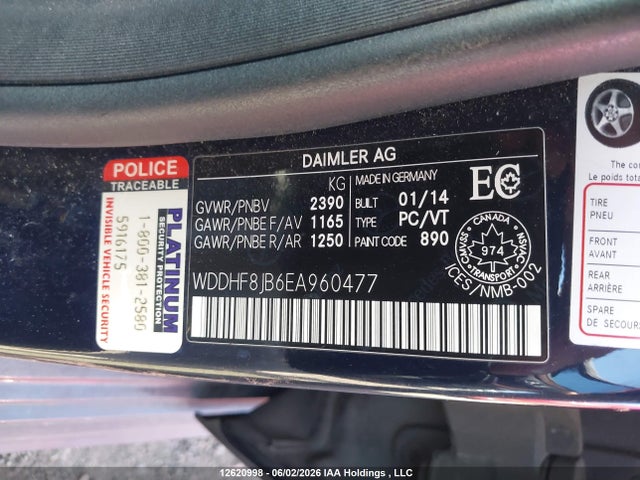 12620998 :رقم المزاد ، WDDHF8JB6EA960477 vin ، 2014 Mercedes-benz E 350 4matic مزاد بيع
